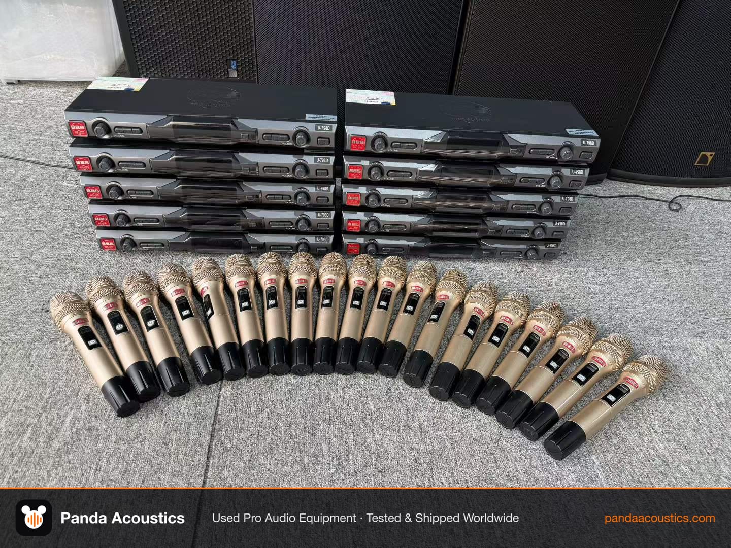 Système de microphones sans fil BBS U-798D à deux canaux